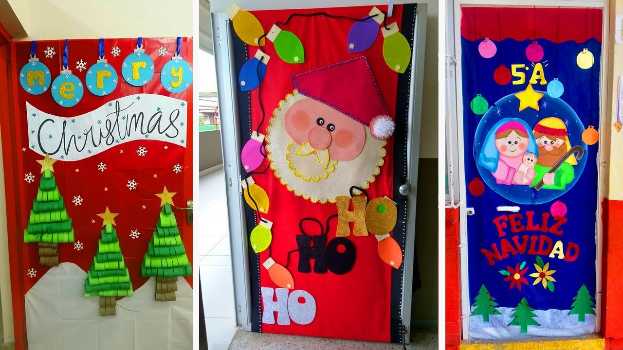🎅 Vas a amar estas +50 ideas para decorar tu puerta NAVIDEÑA 🎅DECORATION OF CHRISTMAS DOORS