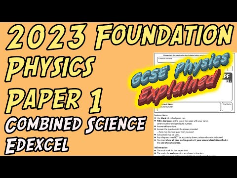 2023 Physics Foundation Paper 1 ANSWERS Combined Science Edexcel GCSE (9-1)