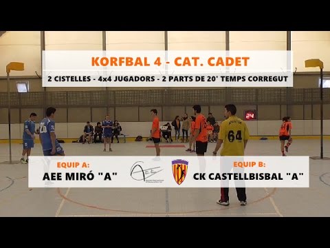 KORFBAL 4 CADET: MIRÓ A - CKC A (3/des/2016) - Fed. Cat. Korfbal