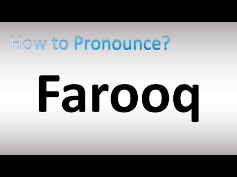 How to Pronounce Farooq