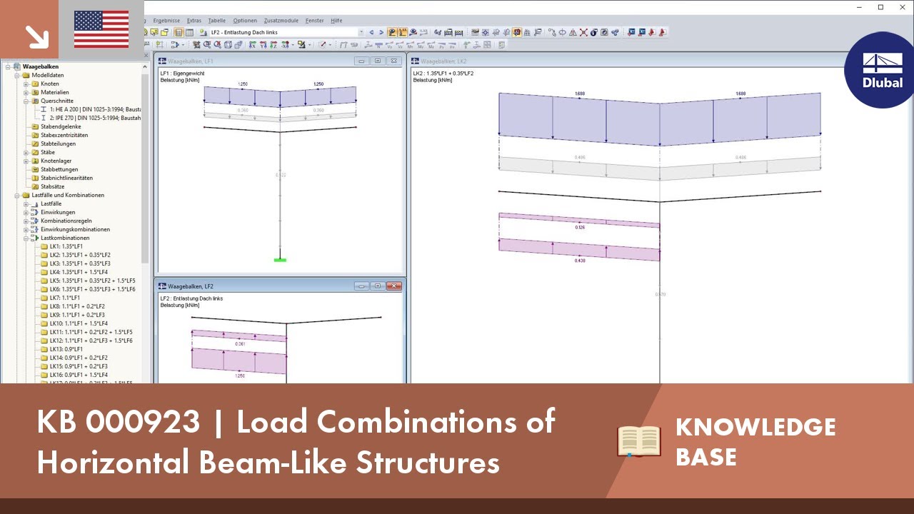 KB 000923 | Load Combinations of Horizontal Beam-Like Structures