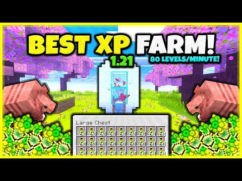 BEST XP FARM EVER!! (80 LEVELS/MINUTE!) In Minecraft Bedrock 1.21