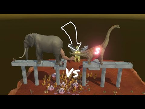 SPIDERMAN BRACHIOSAURUS of WAR Elephant  - Primates vs Dinosaurs - Animal Revolt Battle Simulator