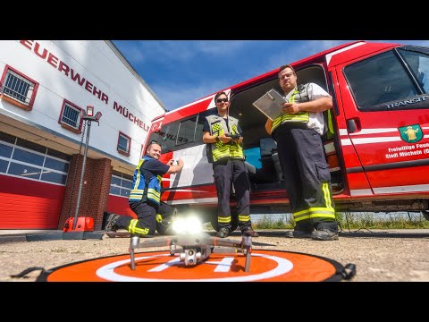 Drohneneinsatz der Feuerwehr Mücheln