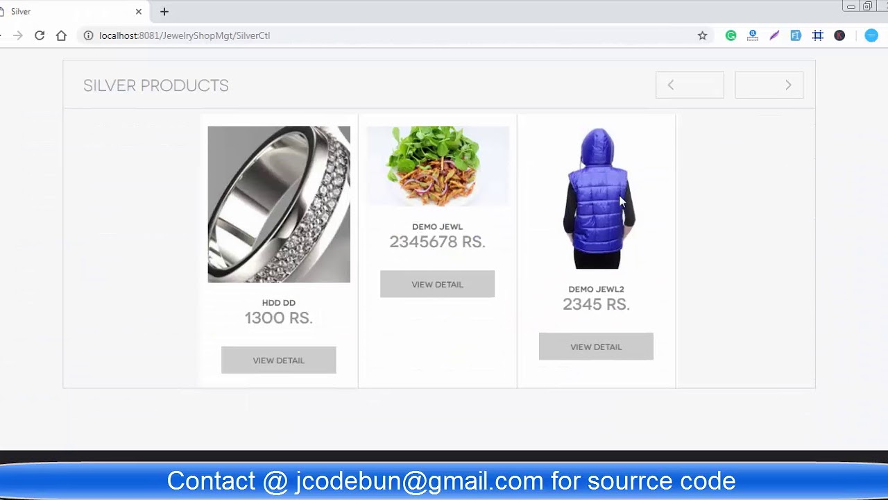 Online shopping project in java with source code using JSP and Servlet