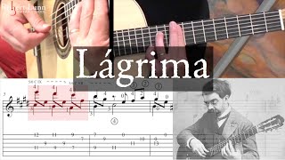 Lágrima - Francisco Tárrega - Updated Tutorial with TAB - Classical Guitar