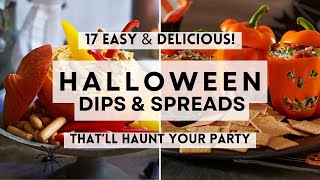 17 Halloween Dips & Spreads That Will Haunt Your Party (Easy & Delicious!) #HalloweenPartyFood