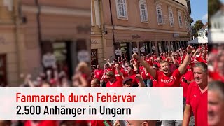 1. FC Köln in Fehérvár: Fans tauchen Stadt in Ungarn in Rot
