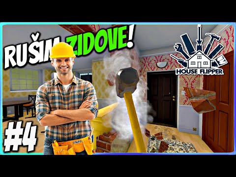 RUŠIM ZIDOVE U KUĆI & ZIDAM NOVE, LUDNICA! *House Flipper* EP4