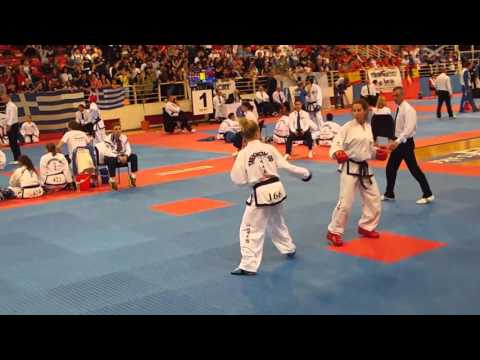 Olga Levina (RUS) v Katie Oliff (ENG) - Female -57kg Sparring Semi-Final