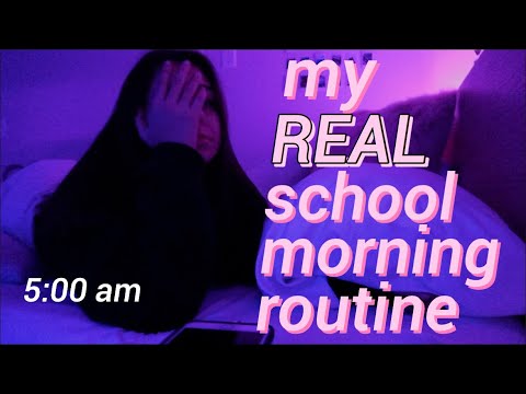 my REAL school morning routine