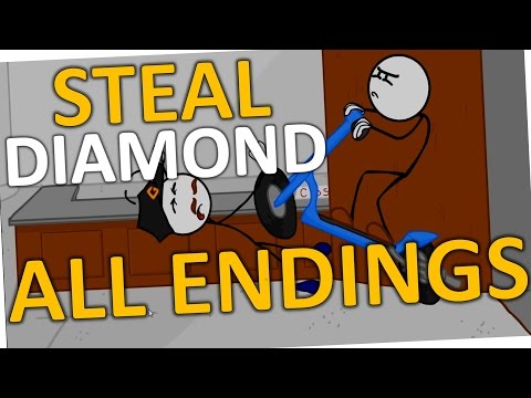 Henry Stickman - Stealing The Diamond (All Endings)