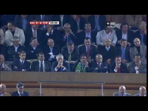 4 Jornada. Racing 1 - 4 FC Barcelona .Messi Goal 0 - 2