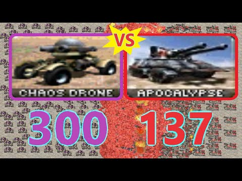 Chaos Drone vs Apocalypse - Same Cost - Red Alert 2