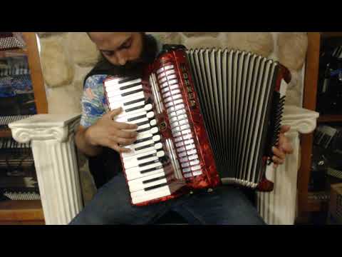 5667 - Red Hohner Verdi I Piano Accordion LMM 37 80 $1499