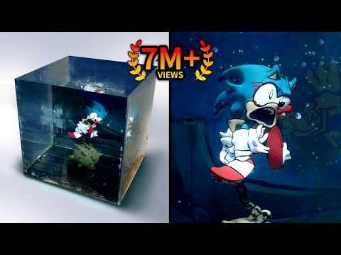 [FNF] Making Sonic Drowning Sculpture Timelapse [SINK.exe: Below The Depths] - Friday Night Funkin'