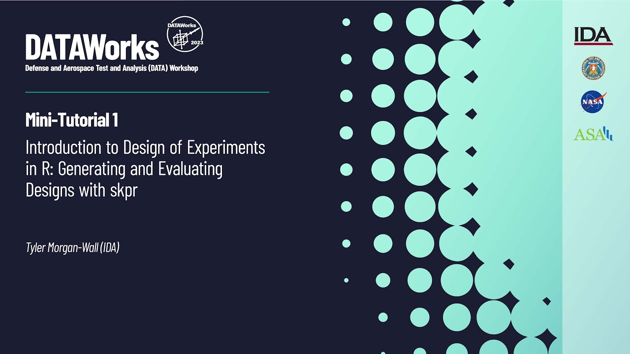 Mini Tutorial 1: Introduction to Design of Experiments in R: Generating and Evaluating Designs with