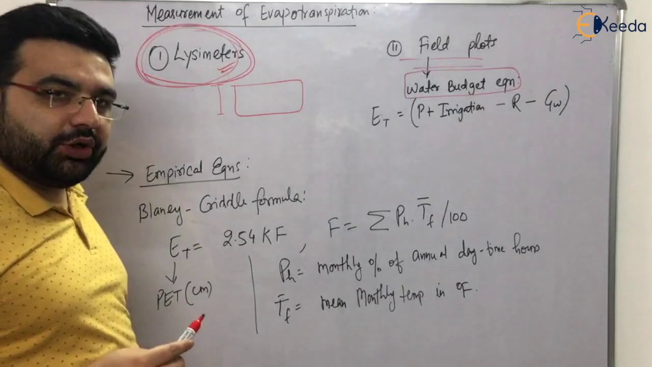 Measurement of evapotranspiration | Evaporation