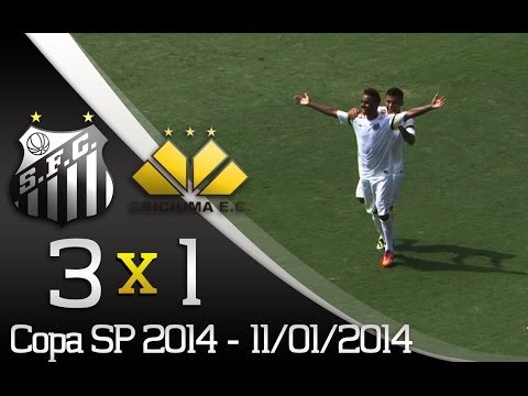 Copa SP 2014 - Confira os gols do Peixe na vitória sobre o Criciúma