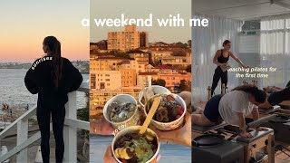 weekend vlog: teaching pilates (first time), friends, yochi, and sunrises ✨