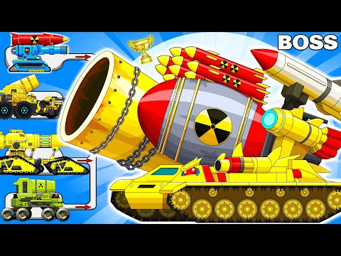 HYBRID TANK: BIG MONSTER NUCLEAR ROCKET Takes on New Look Tank in EPIC CARTOON BATTLE