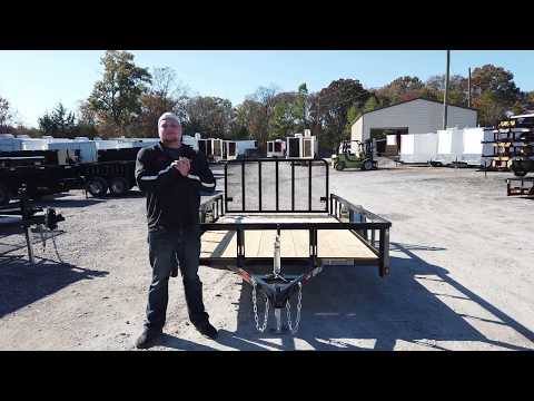 6.4x12 Dove Tail Utility Trailer Powder coated 3500lb Axle