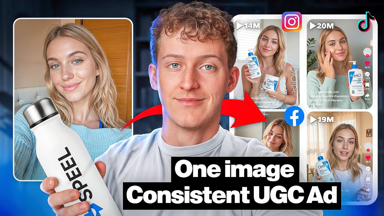 Create Realistic AI Ads from One Image (Consistent Character + Products)