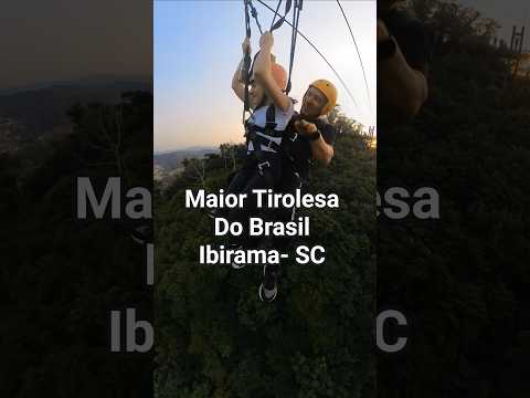 A maior tirolesa do Brasil! #viral #tirolesa #turismo #santacatarinabrasil #adventure #virareel