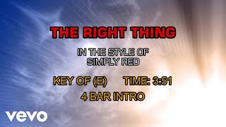 Simply Red - The Right Thing (Karaoke)