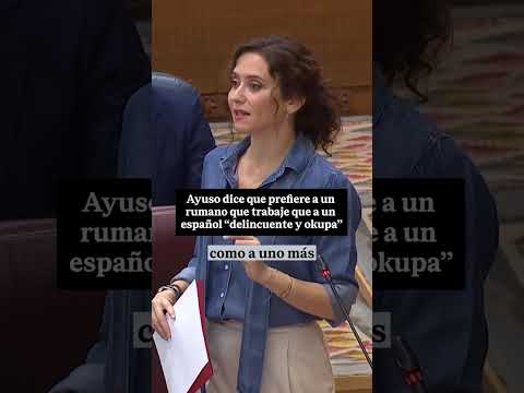 🔥 AYUSO: «Prefiero atender a un RUMANO que trabaja que a un español delincuente u OKUPA» 🏛️