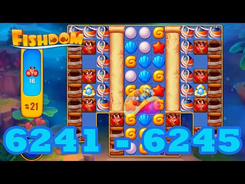 Fishdom Level 6241 - 6245 HD Walkthrough | 3 match puzzle | gameplay | android | 6242 | 6243| 6244