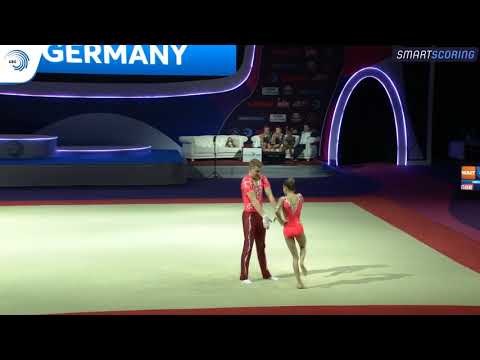 Daniel BLINTSOV & Xenia MEHLHAFF (GER) - 2019 junior Acro Europeans, dynamic final