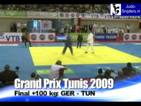 Judo 2009 Tunis: Toelzer (GER) - Chedly (TUN) [+100kg].