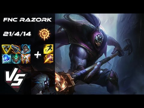 Fnatic Razork JUNGLE Jax vs Kindred - EU Master Patch 14.19