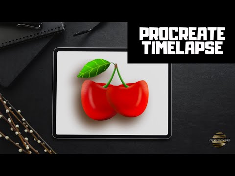 How to Draw A Cherry- Procreate Tutorial Timelapse