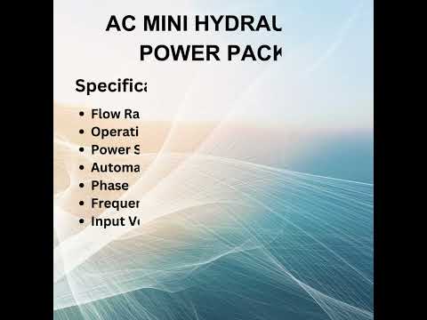 AC Mini Hydraulic Power Pack