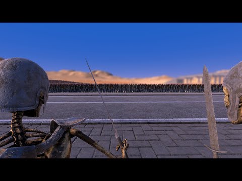 10000 Skeleton Warriors Vs 10000 Runner Zombies - Ultimate Epic Battle Simulator