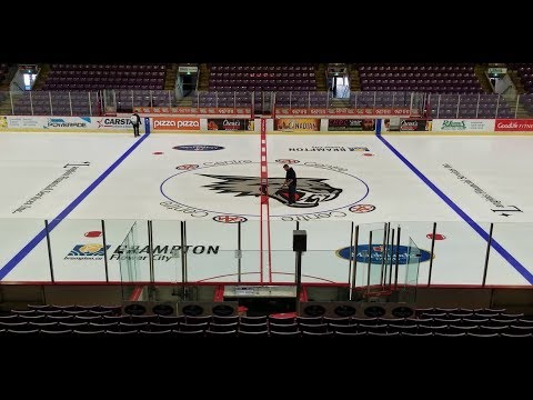 Centre ice view of the CAA Centre from the stands.