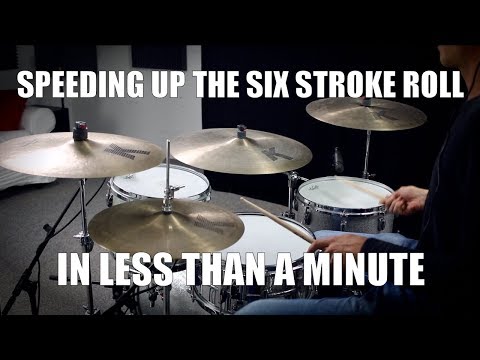 Speeding up the Six Stroke Roll in less than a Minute - Daily Drum Lesson