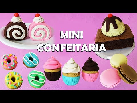 🧁DOCES DE CONFEITARIA MINIATURA!!! Compilado Biscuit, Pasta Americana DIY🧁