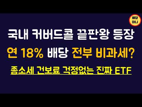 187. 배당 1억받아도 과세는 0원! 신개념 커버드콜이 등장했습니다