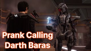 SWTOR - Getting The Droid Assassin To Call Up Darth Baras & Mess Him Around