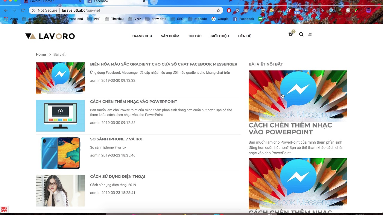 Bài 58.1 Giao diện bài viết nổi bật