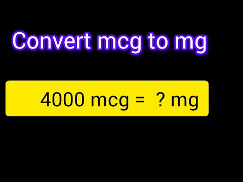 4000 Mcg To Mg