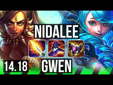 NIDALEE vs GWEN (JGL) | Legendary, 66% winrate, 23/3/6 | EUW Master | 14.18