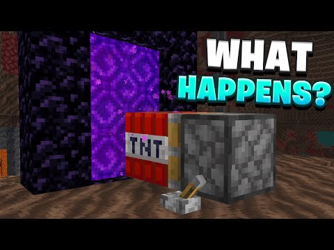Minecraft TNT in Nether Portal? 🤔