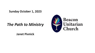 October 1 2023: The Path to Ministry with Janet Pivnick