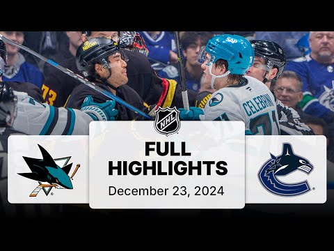 NHL Highlights | Sharks vs. Canucks | December 23, 2024