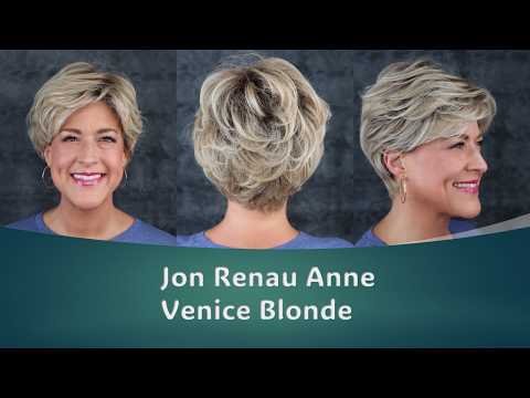 Jon Renau Anne in the color Venice Blonde 22F16S8 | Short hand-tied cap heat friendly synthetic