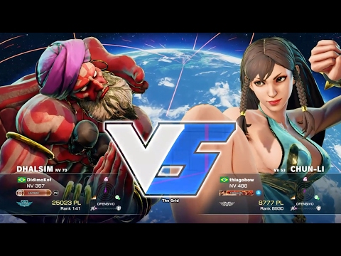 SF5 - DidimoKof (Dhalsim) vs thiagobow (ChunLi) - Ranked Match